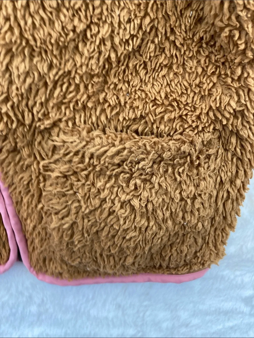SALE! 50% Off Kids Old Navy Brown Teddy Jacket with Pink Trim Size 5T